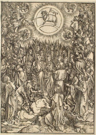 Apokalypsa: Klanění Beránkovi od Albrecht Dürer