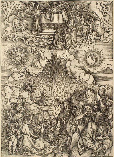 Apokalypsa: Otevření páté a šesté pečeti od Albrecht Dürer