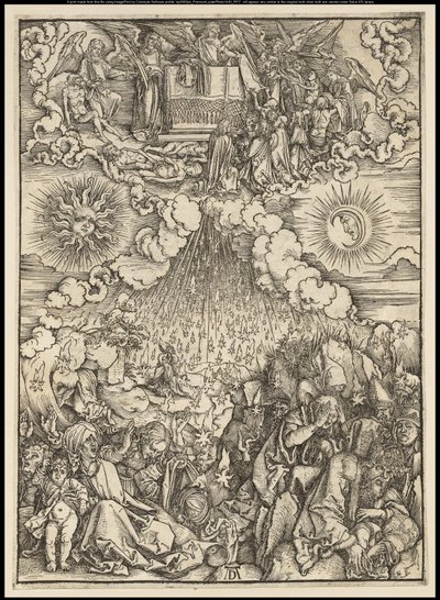 Apokalypsa: Otevření páté a šesté pečeti, 1497-98 od Albrecht Dürer