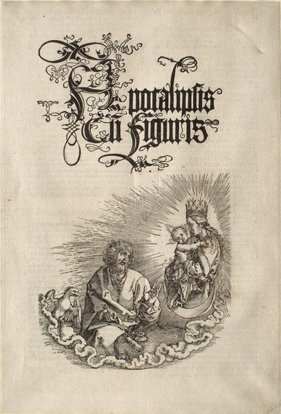 Apokalypsa: Panna Marie se zjevuje svatému Janovi od Albrecht Dürer