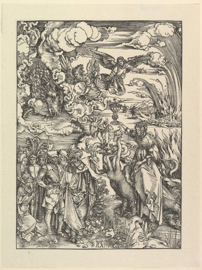 Babylonská děvka z Apokalypsy. Faksimile.n.d. od Albrecht Dürer