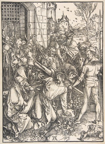 Nesení kříže, z Velké pašije.n.d. od Albrecht Dürer