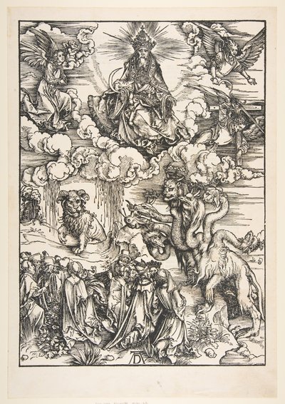 Bestie se dvěma rohy jako beránek, z The Apocalypse.n.d. od Albrecht Dürer