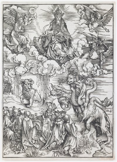 Bestie se dvěma rohy jako beránek, ze série „The Apocalypse“ od Albrecht Dürer