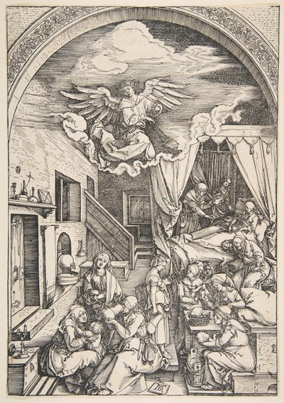 The Birth of the Virgin, od The Life of the Virgin, ca. 1503. od Albrecht Dürer