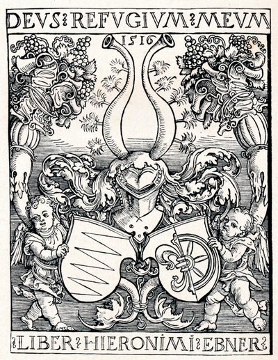 The Bookplate of Jerome Ebner, 1516 1906 od Albrecht Dürer