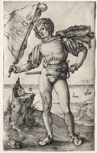 Burgundský standardní nositel od Albrecht Dürer