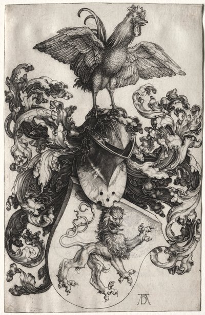 Erb se lvem a kohoutem od Albrecht Dürer