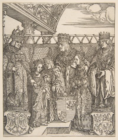 Kongres knížat ve Vídni, z Vítězného oblouku císaře Maxmiliána I., 1515. od Albrecht Dürer