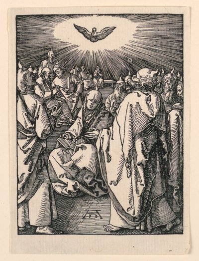 Sestoupení Ducha svatého (Letnice), ze série Malé pašije od Albrecht Dürer