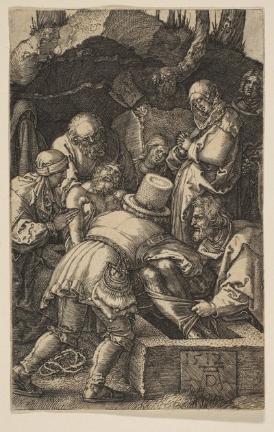 Pohřeb, z Umučení, 1512. od Albrecht Dürer