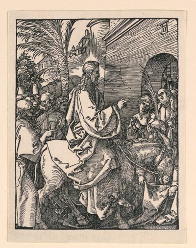 Vchod Krista do Jeruzaléma, ze série Malé pašije od Albrecht Dürer