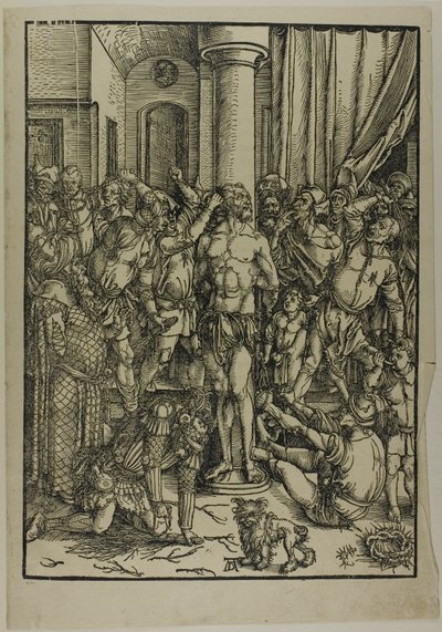 Bičování, z Velké vášně od Albrecht Dürer
