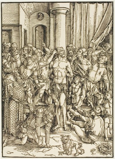 Bičování, z Velké vášně od Albrecht Dürer