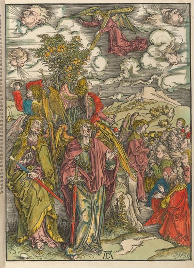 Čtyři andělé držící větry od Albrecht Dürer