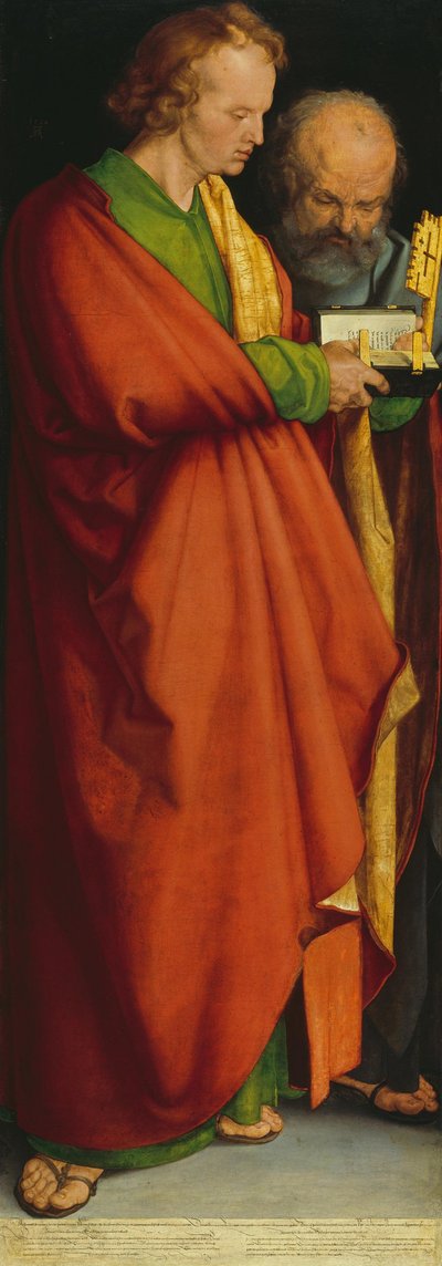 Die vier Apostel: Heilige Johannes und Petrus od Albrecht Dürer