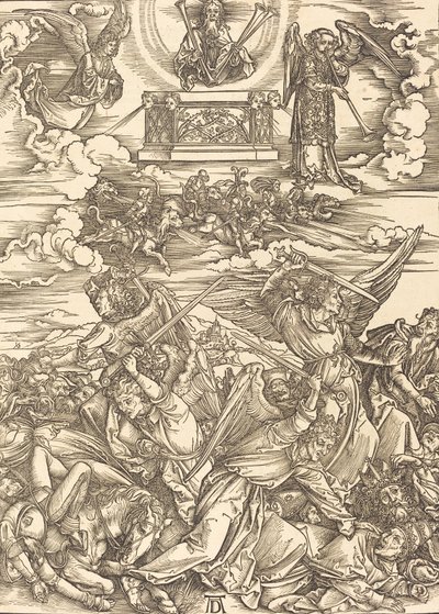 Čtyři andělé pomsty, 1498. od Albrecht Dürer