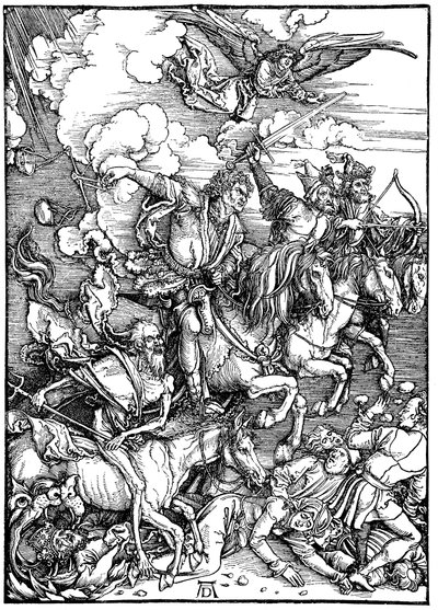 Čtyři jezdci z Apokalypsy, 1498 od Albrecht Dürer