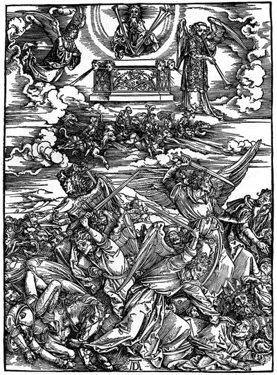 Čtyři pomstychtiví andělé, 1498, 1936 od Albrecht Dürer