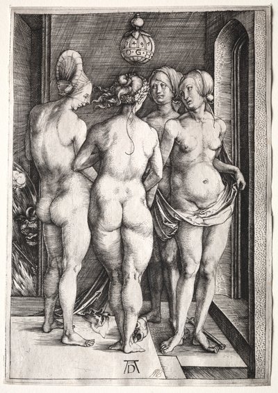 Čtyři čarodějnice, čtyři nahé ženy, 1497. od Albrecht Dürer