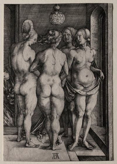 Čtyři čarodějnice, čtyři nahé ženy, 1497. od Albrecht Dürer