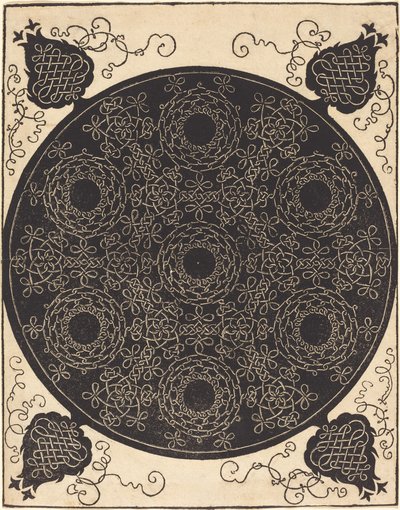Čtvrtý uzel (kombinující sedm kruhových skupin uzlů s černými středy) od Albrecht Dürer