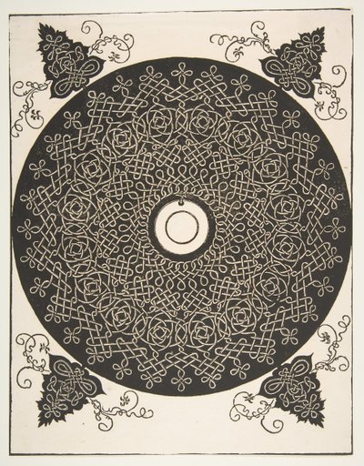 Čtvrtý uzel. Prokládaný rondel s kulatým medailonem ve středu, 1521 dříve. od Albrecht Dürer