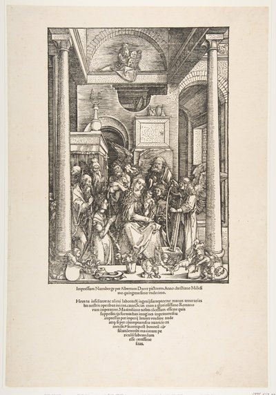 The Glorification of the Virgin, from The Life of the Virgin, Latin Edition, 1511, 1511. od Albrecht Dürer