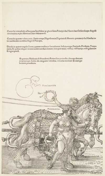 Velký triumfální vůz: Providentia a Moderatio od Albrecht Dürer