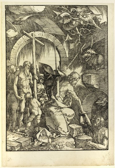 Harrowing of Hell, z Velké vášně od Albrecht Dürer