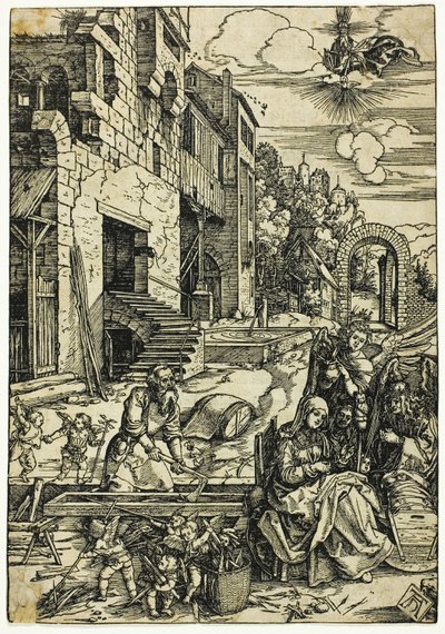 Svatá rodina v Egyptě ze Života Panny od Albrecht Dürer