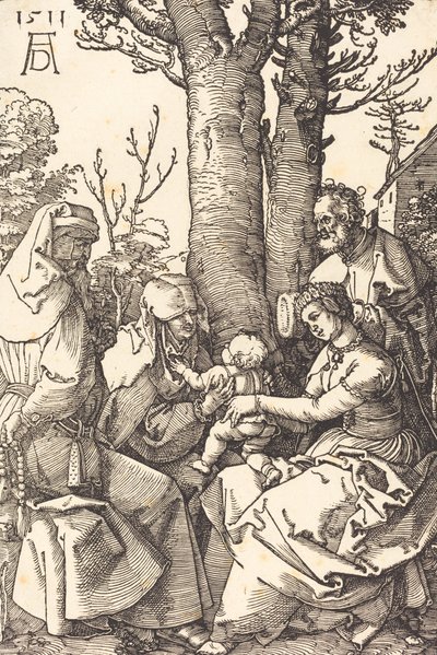 Svatá rodina s Joachimem a Annou pod stromem, 1511. od Albrecht Dürer