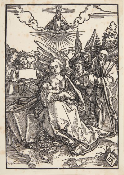 Svatá rodina s pěti anděly od Albrecht Dürer