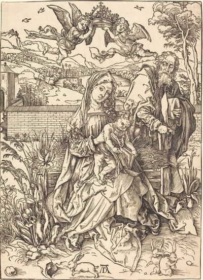 Svatá rodina se třemi zajíci od Albrecht Dürer