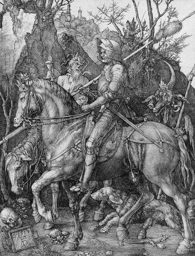 Rytíř, smrt a ďábel, 1513 od Albrecht Dürer