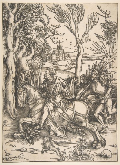 The Knight and Man-at-Arms.n.d. od Albrecht Dürer