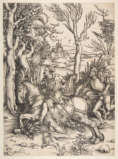 The Knight and Man-at-arms.n.d. od Albrecht Dürer