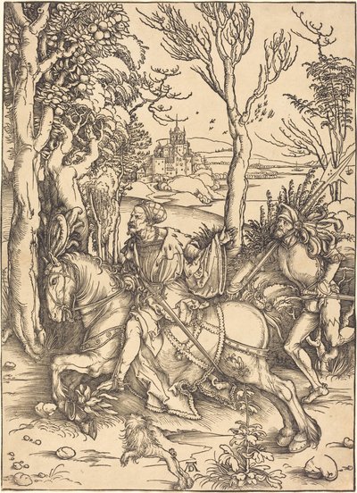Rytíř na koni a Lansquenet od Albrecht Dürer