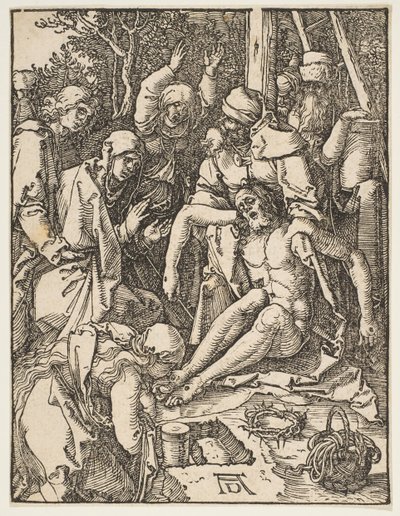 Oplakávání, od Malé vášně, ca. 1509. od Albrecht Dürer
