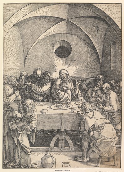 Poslední večeře, z Velké pašije, 1510. od Albrecht Dürer
