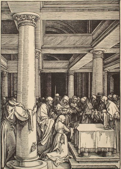 Život Panny Marie: Uvedení do chrámu od Albrecht Dürer