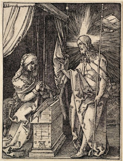 Malé pašije: Kristus se zjevuje své matce od Albrecht Dürer