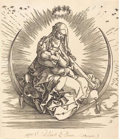 Madona na půlměsíci, 15101511. od Albrecht Dürer