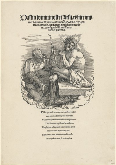Bolestný muž zesměšňovaný vojákem od Albrecht Dürer