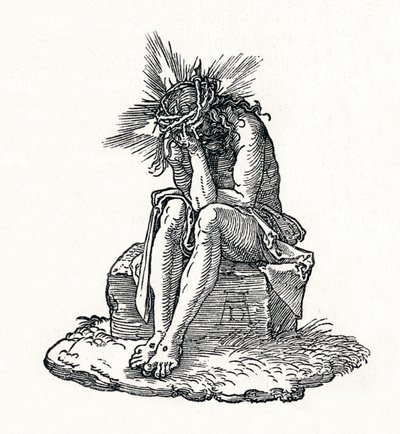 Muž smutku. Titulní strana k Malé vášni., c1511, 1906 od Albrecht Dürer