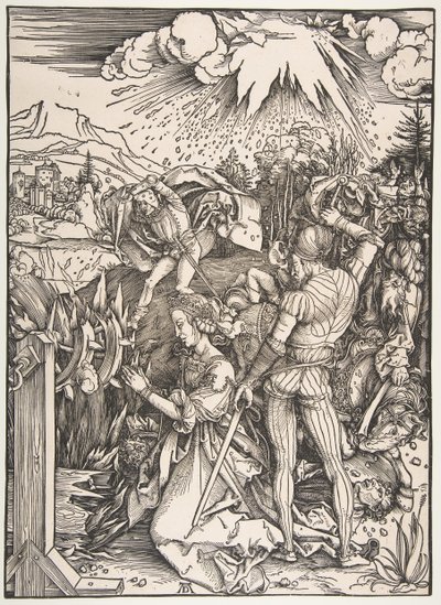 Umučení svaté Kateřiny.n.d. od Albrecht Dürer