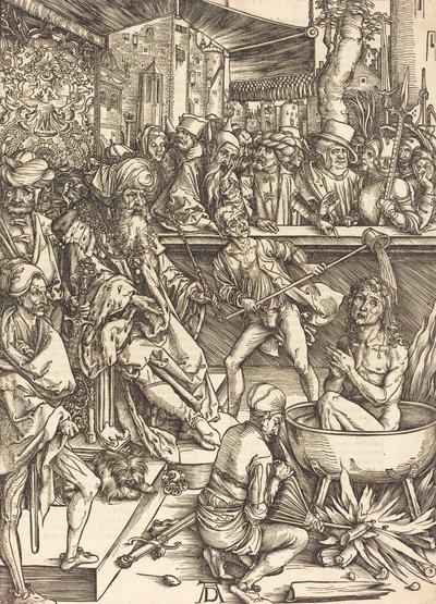 Umučení svatého Jana, pravděpodobně c. 14961498. od Albrecht Dürer