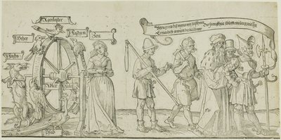 Tapisérie Michelfeldt (Alegorie na sociální nespravedlnost), první část tří od Albrecht Dürer