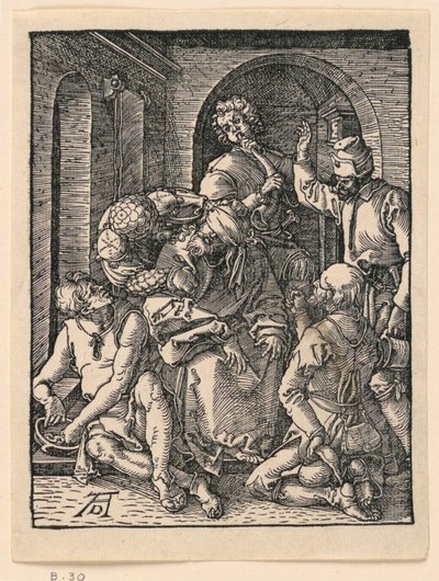 Posmívat se Kristu, ze série Malé vášně od Albrecht Dürer