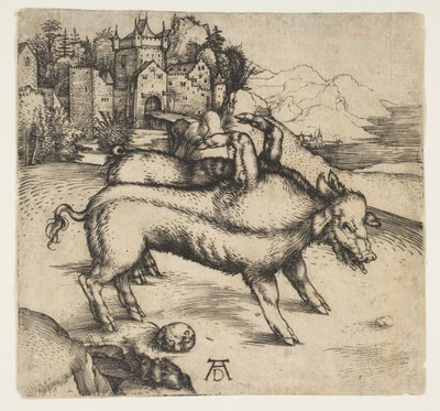 The Monstroous Pig of Landser, ca. 1496. od Albrecht Dürer